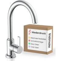 instmaier Spültischarmatur Leona 360° schwenkbar, Niederdruckarmatur, Chrom-Finishing