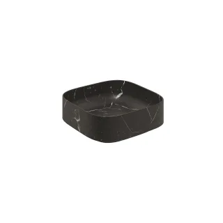KLUDI-RESA C Waschtisch 40 x 40 H14 cm Quadratisch Marble Nero Marquina matt 58CW30S2