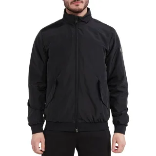 Schwarze Jacke Mit Ea7-patch-logo