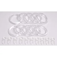 indeko Gardinenring a10, Gardinenstangen, (Set, mit Faltenlegehaken), für Gardinenstangen Ø 20 und 28 mm