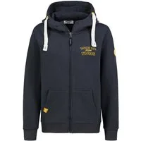 Eight2Nine Kapuzensweatjacke Damen Zipperjacke mit Küstenbackprint Hoodie, Kapuzenpullover, Zipperjacke mit Kägurutasche, mit Kapuze