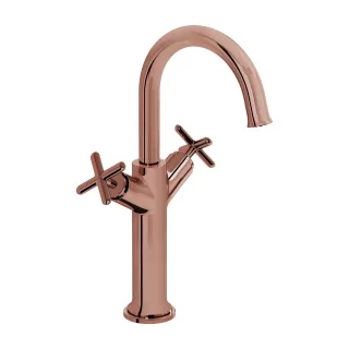 VitrA Origin Classic Zweigriff-Waschtischmischer Höhe 34 cm Einlochmontage Kupfer Soft,A4288629 A4288629
