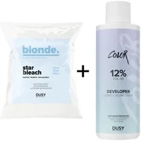 Dusy Professional Blondierpulver Dusy Star Bleach Blondierpulver 500g + Creme Developer 1L, 2-tlg.