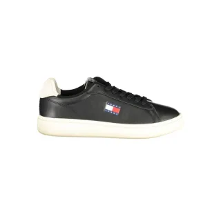 Tommy Hilfiger Schwarze Polyurethan Damen Sneaker