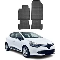 OMAC Auto-Fußmatten für Renault Clio 2012-2019 Gummimatten Schwarz 4 tlg (4 St), für Renault Clio 2012-2019 Renault Clio 2012-2019, Antirutsch,Wasserfest,Einfache Installation
