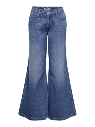 ONLY - ONLCALIFORNIA MW WIDE LEG FLARED DNM Dark Blue Denim - Gr. - 29/32
