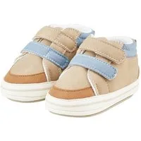 Sterntaler® Baby Schuhe Farbmix Krabbelschuh (1-tlg) Baby Schuh aus Kunstleder mit Klett, Barfußgefühl & rutschfester Sohle