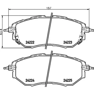 Hella Bremsbel?ge vorne Subaru
