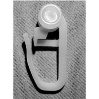 heimtexland Gardinenröllchen Gardinenröllchen Faltenhaken stabil I waschfest, 10x10 mm Innenlauf, (Set, 50-St., mit Faltenlegehaken), 8 mm für Schienensysteme und Gardinenleisten mit Innenlauf