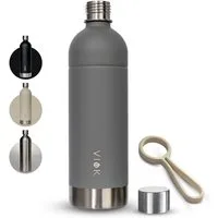 VIOK Wassersprudler Flasche Edelstahlflasche 1,3 L für Aarke Carbonator 3, SMEG, Brita, Arendo, Mit Trageschlaufe, Spülmaschinenfest, kein Ablaufdatum