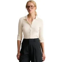 Marc O'Polo DENIM Langarmbluse aus weichem Rippjersey