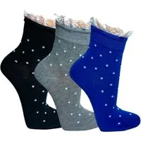 Riese Komfortsocken RS Komfortsocken mit Rüschenrand (Packung, 3 Paar) Pünktchen, Spitze