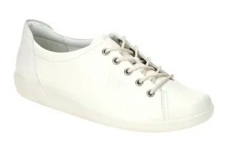 Ecco 206503 Soft 2.0 White Lace Damen-Halbschuhe - Bequem & Leicht
