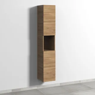 Sanipa 3way Hochschrank mit 2 Türen und 1 offenem Fach, Eiche-Kansas SM11359