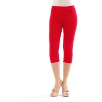 SYS Caprileggings Damen 3/4 Capri Leggings Leggins kurze Knie Hose Baumwolle