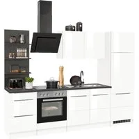 KOCHSTATION Küchenzeile KS-Brindisi, Breite 210 cm, wahlweise mit E-Geräten, mit MDF-Fronten
