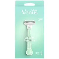 Gillette Venus Nassrasierer Smooth Sensitive + 2 Ersatzklingen