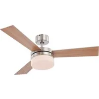 GLOBO LIGHTING Deckenleuchte ALANA, Fernbedienung, Infrarot inkl., Ventilatorfunktion, ohne Leuchtmittel, Ventilator/antik/Wohnbereich/Schlafzimmer/Holz / 3 Flügel