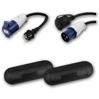 world-trading-net CEE Camping Adapter Set mit Sicherheitsbox 16A 230 CEE-Adapterkabel