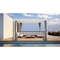 KONIFERA Pavillon Palma, mit 8 Seitenteilen, Pergola, mit Lamellendach