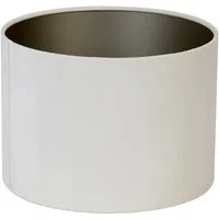 Dirk Davids Leuchten GmbH Lampenschirm Lampenschirm Zylinder in Velours Creme weiß 30-30-21cm, Zeitlose Eleganz