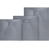 MEYKOERS Duschwanne SMC Duschtasse rutschhemmend,Eckduschwanne 80 × 80/90 × 90/120 × 90 cm, Quadratisch, Eckduschwanne 90×90, Quadratisch