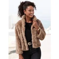 LASCANA Fellimitatjacke kuschelige Kurzjacke aus Teddyplüsch, modisch