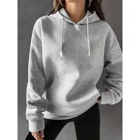 RMK Kapuzenpullover Damen Winter Pullover Basic Oversize