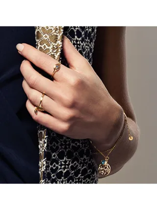 cai Armband 925/- Sterling Silber vergoldet Topas