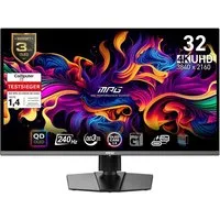 MSI MPG 321URXDE QD-OLED Gaming-LED-Monitor (3840 x 2160, 0,03 ms Reaktionszeit, 240 Hz, QD-OLED)