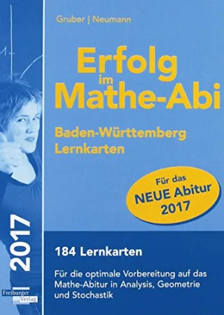 Erfolg im Mathe-Abi 2017 Lernkarten Baden-Württemberg