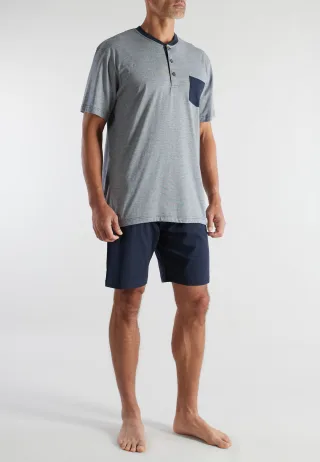CECEBA Bodywear - CECEBA Herren Shorty melange 1er Pack navy blaze - Gr. - 64