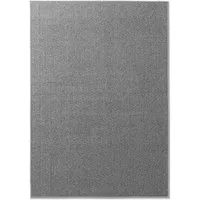 TaraCarpet Teppich Kurzflor-Teppich Joy Flachgewebe Schlingenteppich, rechteckig, Höhe: 4 mm, Flachflor Kurzflor uni grau Wohnzimmer Schlafzimmer Esszimmer 080x150