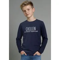 KIDSWORLD Langarmshirt Sprücheshirt: CHILLEN ist meine Superkraft modischer Stil, für Basic-Anlässe