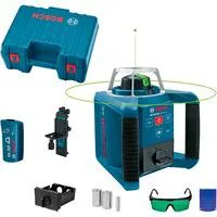 Rotationslaser GRL 300 HVG Professional, mit Halterung blau, Koffer, grüne Laserlinie