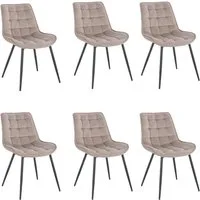 HOME DELUXE Esszimmerstuhl Polsterstuhl 2er - 8er Set IKALO (6 St), Gestell aus Metall, Küchenstuhl