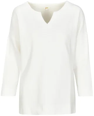 zab company - Da. Struktur-Shirt, 3/4 Arm offwhite - Gr. - 46