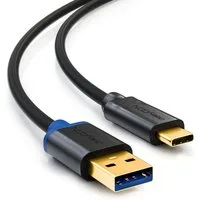 deleyCON deleyCON 1m USB-C Kabel USB 3.0 5 Gbit/s USB-A auf USB-C Smartphone-Kabel