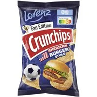 LORENZ Knabberei, Lorenz Crunchips Fan Edition American Burger Style Packung 130g