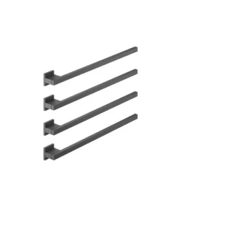 Dornbracht Handtuchwärmer, 4-fach 83314980-33 SERIENSPEZIFISCH Wandmontage, Schwarz matt