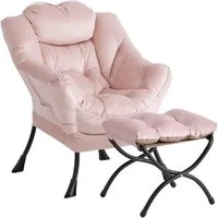 GarveeMore Ohrensessel Relaxsessel mit Hocker Ohrensessel Polstersessel Faulsesse