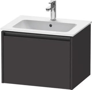 Duravit Ketho.2 Waschtischunterbau wandhängend Graphit Supermatt 610x480x440 mm - K25062080800000 K25062080800000