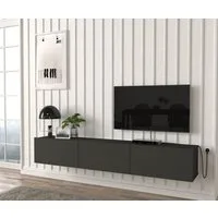 moebel17 Lowboard TV Lowboard Hängend Damla Anthrazit (Einzelmöbel, 1 St., TV-Lowboard hängend mit 3 Türen), modernes TV Lowboard in Anthrazit mit 3 Türen