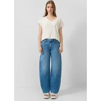QS Weite Jeans Jeans-Hose Barrel-Jeans / Relaxed Fit / Mid Rise / Barrel Leg