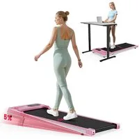 HOMEFITNESSCODE Laufband Tragbares Laufbänder mit 5 % Steigung – 3-in-1-Walkingpad Elektrisch (mit Fernbedienung und LED-Display – Lauffläche 38 x 90 cm), Laufband 1–6 km/h einstellbar – Motor 2,5 PS