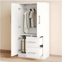 REDOM Kinderkleiderschrank mit Schubladen, mit Doppeltüren,platzsparend, vielseitige Aufbewahrung (70 x 40 x 135 cm, Schrank)