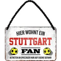 schilderkreis24 Metallschild Hier Wohnt ein Stuttgart Fan