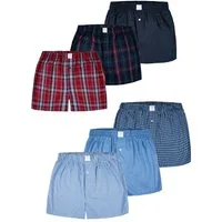 MG-1 Boxer Desortierter Mix - Überraschungs-Set aus 6 verschiedenen Mustern (6-St) American Boxershorts im Mystery Pack - weit geschnitten und bequem