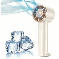 MOPUEA Handventilator Mini Akku Ventilator USB Leise 100 Stufen Tragbares Mit LED Anzeige, Leiser Turbo Luftstrom tragbar wiederaufladbar mit Display