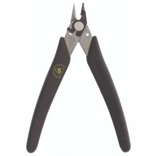 Xuron LXASF Micro-Shear Seitenschneider polierte Oberfläche mit Drahthalter + ESD gerechten Griffen schwarz/silber